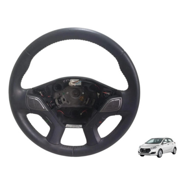 Volante Direção Comando Hyundai Hb20 2013 2019 Preto