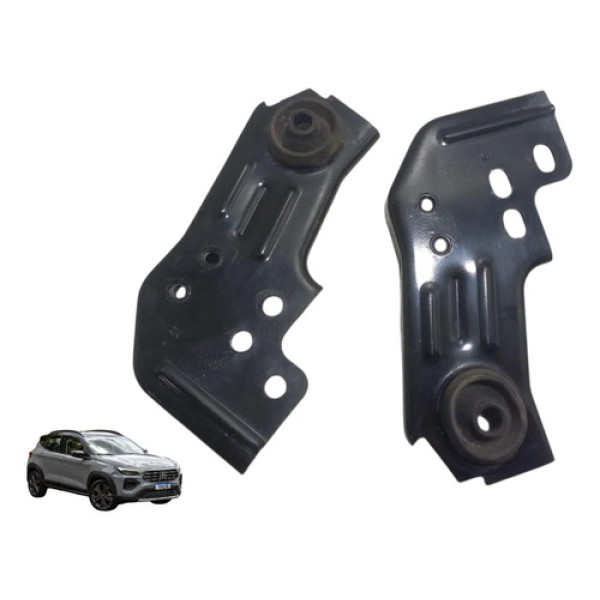 Par Suporte Radiador Fiat Pulse Fastback 2022 2024 Preto Fosco