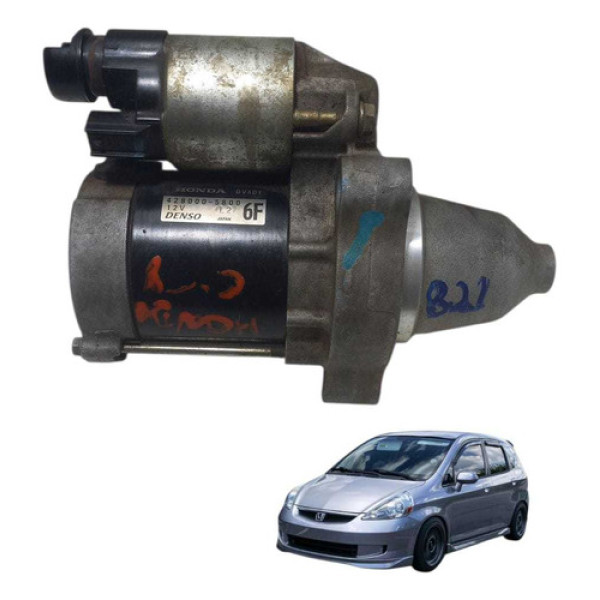Motor De Partida  Honda Fit 2007 Á 2009 1.5 12v 9d Usado 