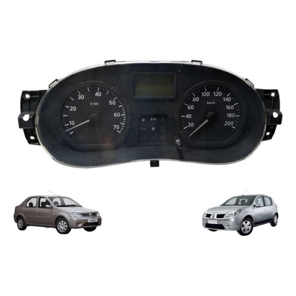 Painel De Instrumentos Rpm Logan Sandero 2007 À 2012 Usado Preto