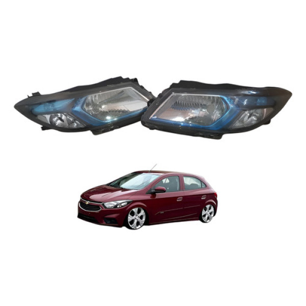 Par Farol Chevrolet Onix Prisma 2013 Ate 2016 Usado  Ambos Lados