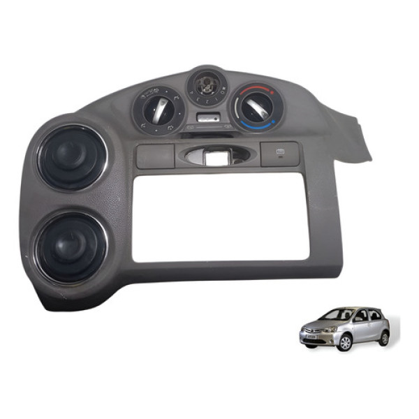 Moldura Completa Do Painel Central Toyota Etios 2013 Á 2018 Preto