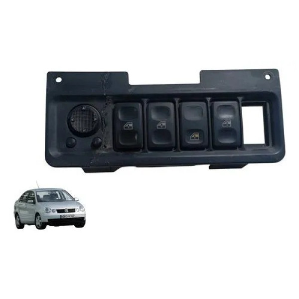 Moldura Com Botão Do Vidro Vw Polo Cordoba 1996 Á 2002 Usado