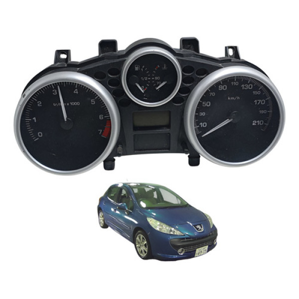 Painel De Instrumento Peugeot 207 2006 À 2012 Usado Preto