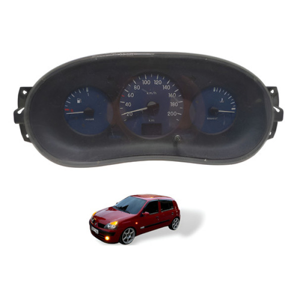 Painel De Instrumentos Azul Renault Clio 2000 Ate 2009 Usado Azul