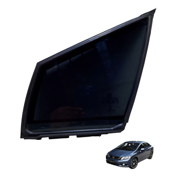 Vidro Fixo Traseiro Esquerdo Honda Civic 2012 À 2016 Usado