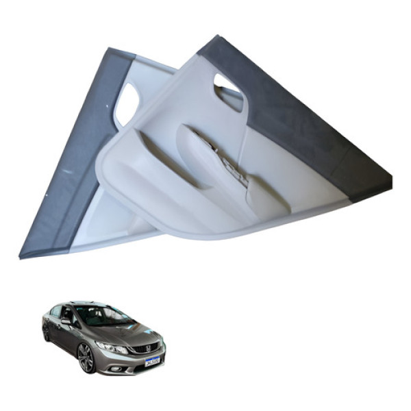 Kit Par De Forro Porta Traseira New Civc 2012 À 2016 Usado