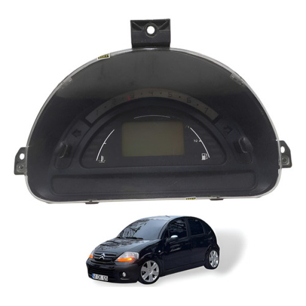Painel De Instrumentos Sem Rpm Citröen C3 2004 À 2012 Usado Preto
