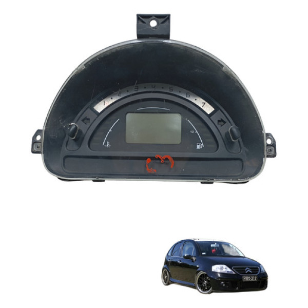 Painel Instrumento Citroen C3 2007 Á 2012 Usado Preto