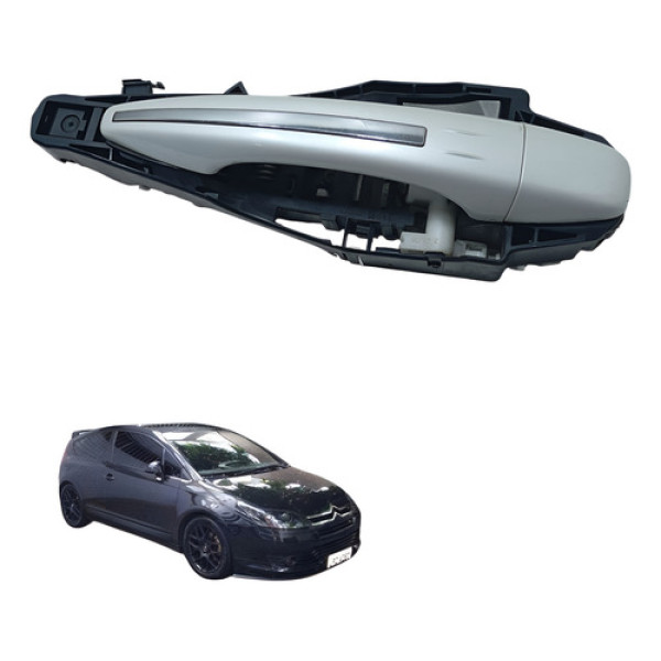 Maçaneta Externa Traseira Esquerda Citroen C4 2014 Usado Cinza Traseira