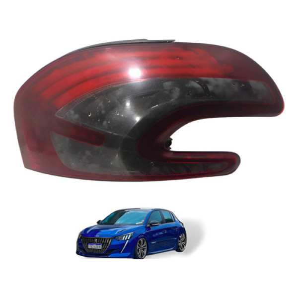 Lanterna Trseiro Direito Mascara Negra Peugeot 208 Usado Direito/passageiro Bordô
