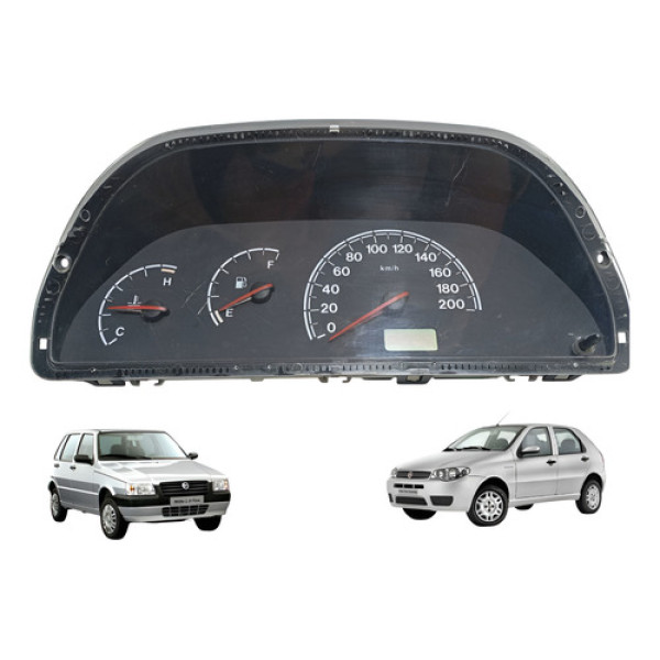 Painel De Instrumentos Fiat Uno Economy 2008 Até 2013 Usado Preta