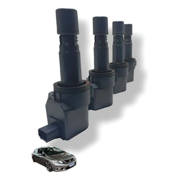 Kit 4 Bombina Ignição Honda Civic 2012 2013 2014 2016 Usado  Cinza