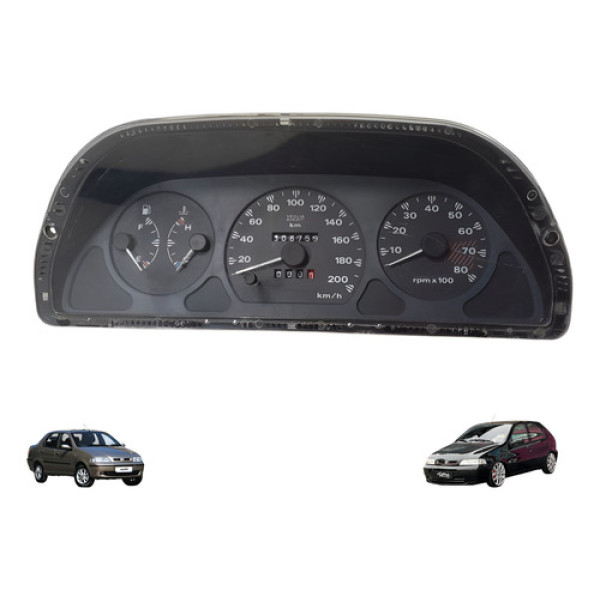 Painel Instrumento Fiat Palio Siena Strada Rpm 1996 Á 2000 Preto