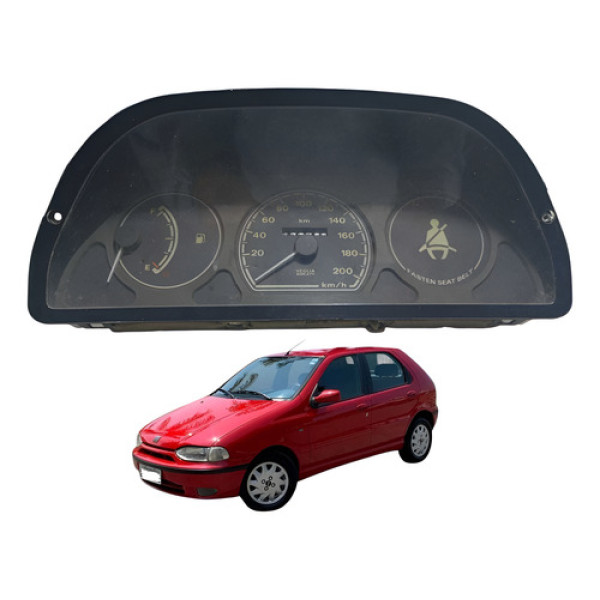 Painel De Instrumentos Fiat Palio Siena 1996 Até 2002 Usado Preto