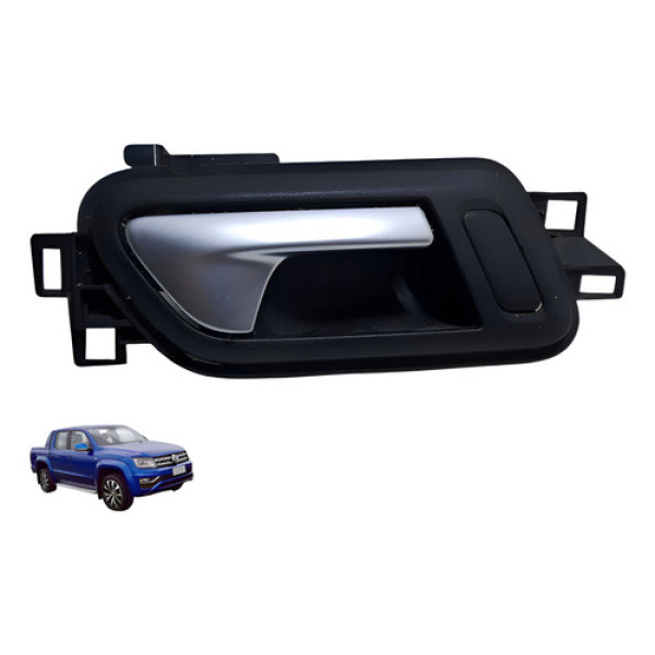 Maçaneta Interna Dianteira Direita Amarok 2021 À 2023 Usado Preto Dianteira