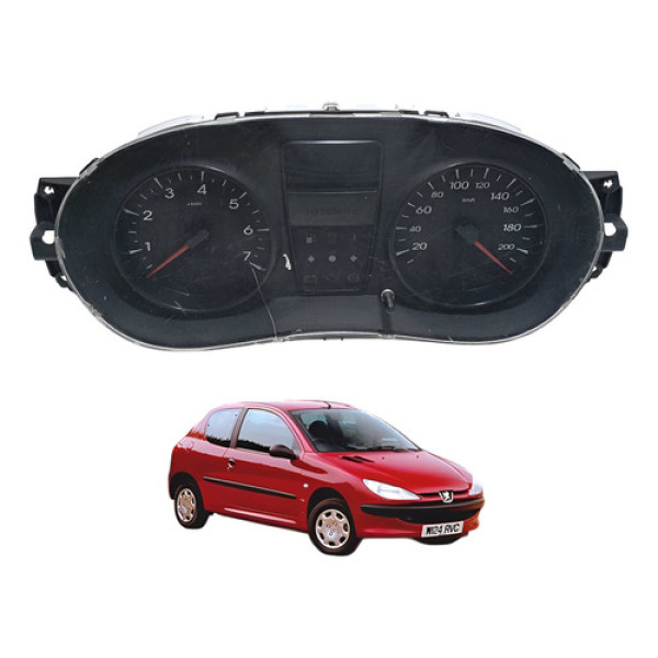 Painel De Instrumentos Rpm Peugeot 206 2002 Até 2010 Usado Preto