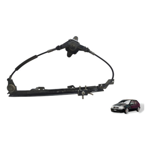 Maquina De Vidro Manual Traseira Direita Palio 1997 Á 2013