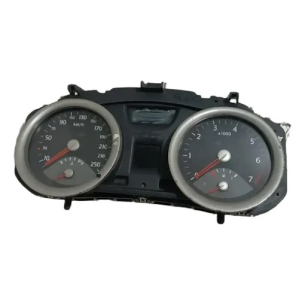 Painel Instrumento Velocimetro Rpm Renault Megane 2006 2012 Preto Com Detalhes Prateados