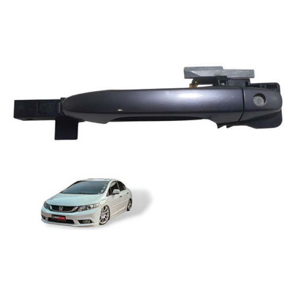 Maçaneta Extena Dianteira Esquerda Civic 2012 À 2016 Usado Azul-escuro