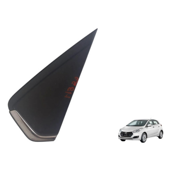 Moldura Externa Porta Traseira Esquerda Hyundai Hb20 2013/19 Preto