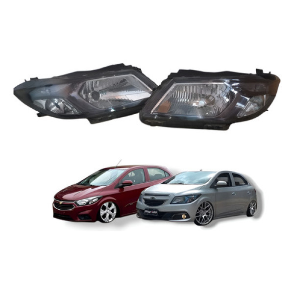 Par De Farol Chevrolet Onix/prisma 2013 Ate 2016 Usado Ambos Lados