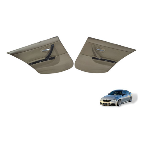 Par De Forro De Porta Traseiro Caramelo Bmw 320i 2006 Á 2012 Preto