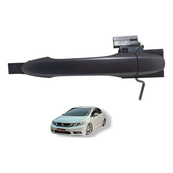 Maçaneta Extena Traseira Esquerda Civic 2012 Até 2016 Usado Cinza