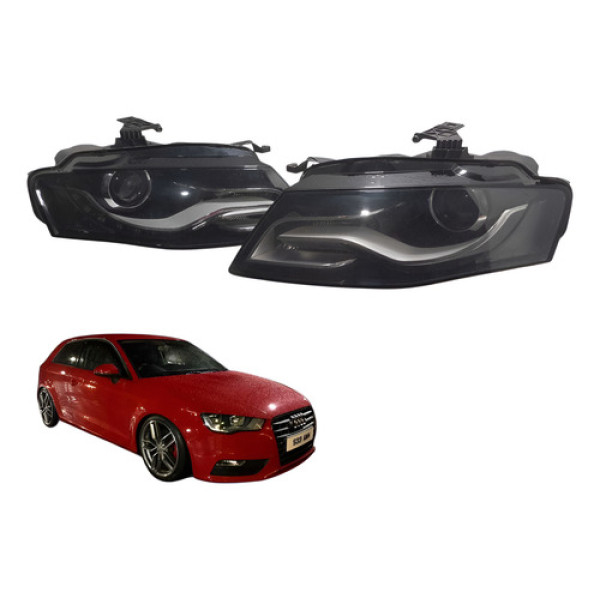 Par Farol Audi A3 Led Xenon  2013 2016 Esquerdo Usado Ambos Lados