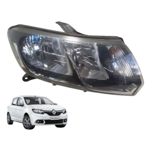 Farol Lado Direito Renault Sandero 2012 2018 Direito/passageiro
