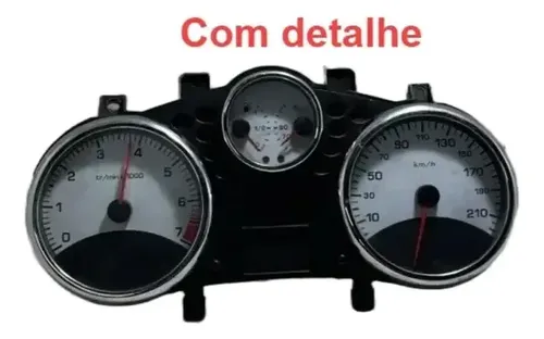 Painel Instrumento Velocimetro Peugeot 207 2009 2011 Branco Branco