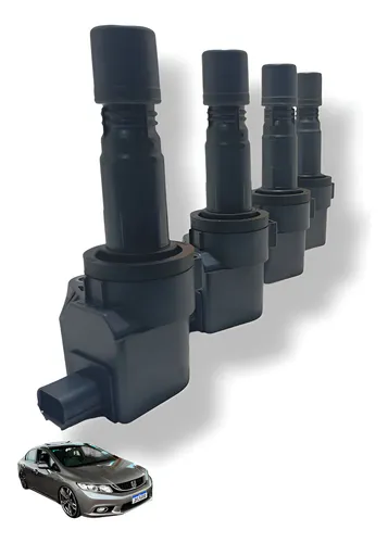 Kit 4 Bombina Ignição Honda Civic 2012 2013 2014 2016 Usado  Cinza