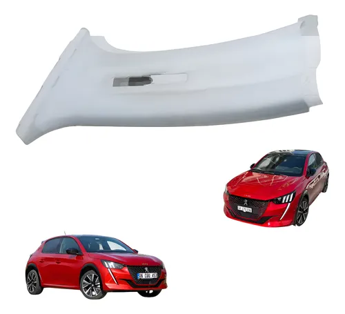 Acabamento Coluna Central Esquerdo Peugeot 208 2017 Usado Branco