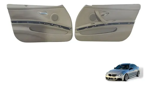 Par De Forro Porta Dianteira Caramelo Bmw 320i 2006 Á 2012 Preto